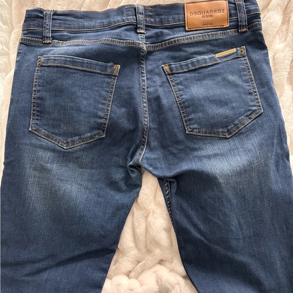 DSQUARED2 Dark Blue Slim Men's Denim Slight Distressing Sz 34 - Picture 3 of 11